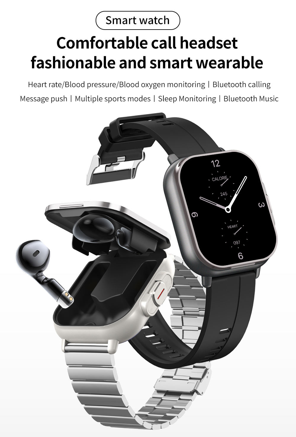 Smartwatch with Wireless Earbuds - Image 4