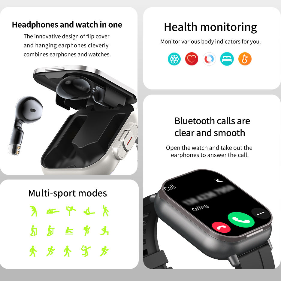 Smartwatch with Wireless Earbuds - Image 5
