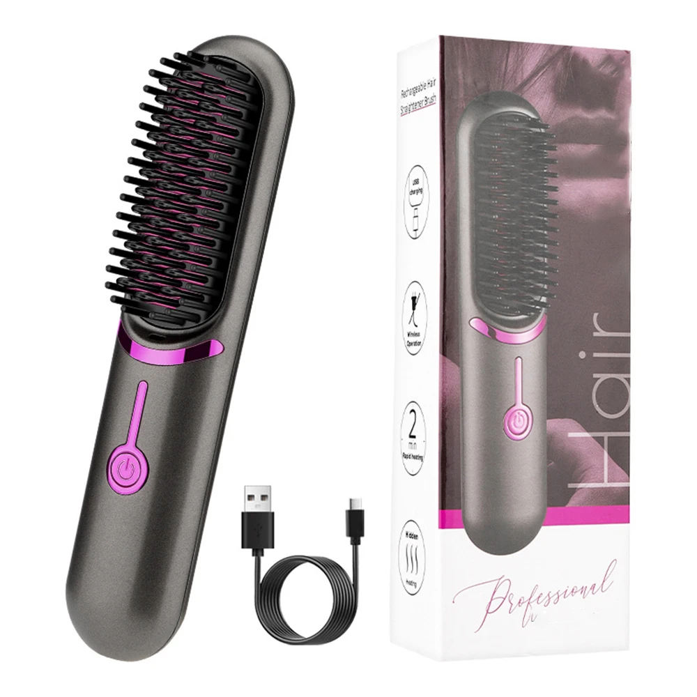 Rechargeable USB Hair Beard Straightener 